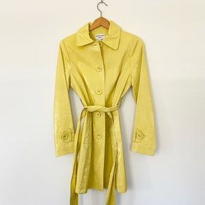Chic Yellow Trench Coat for Women